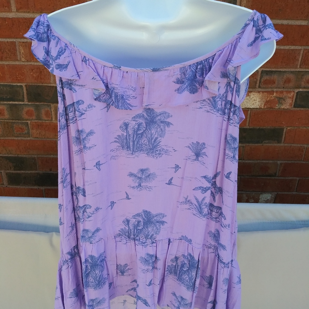 a.n.a Ruffled Top Shirt Boat Neck - Picture 5 of 5